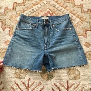 Madewell Denim High rise short size 27